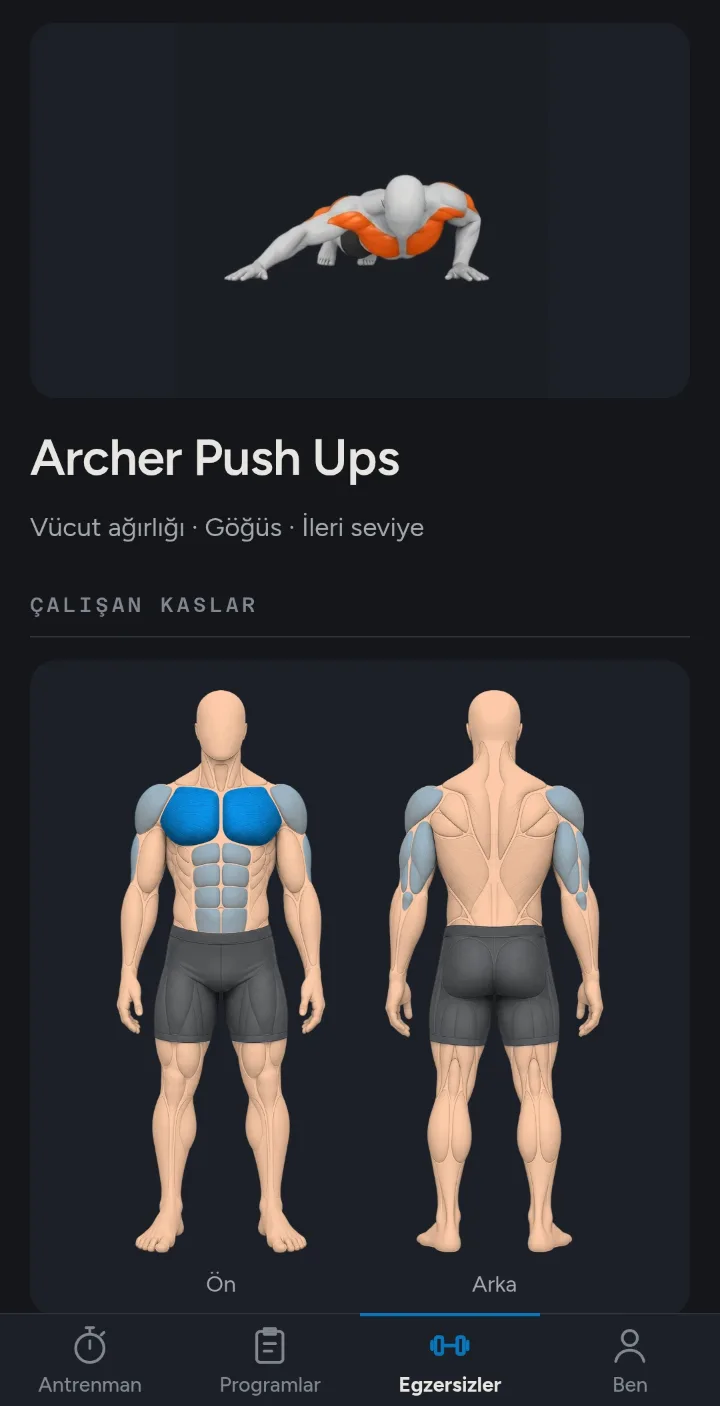 Egzersiz rehberi: Archer Push Ups hareketi ve çalışan kaslar